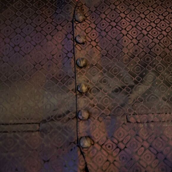 Tux vest ombré purple to darker purple geometric shapes M-L - Picture 2 of 4